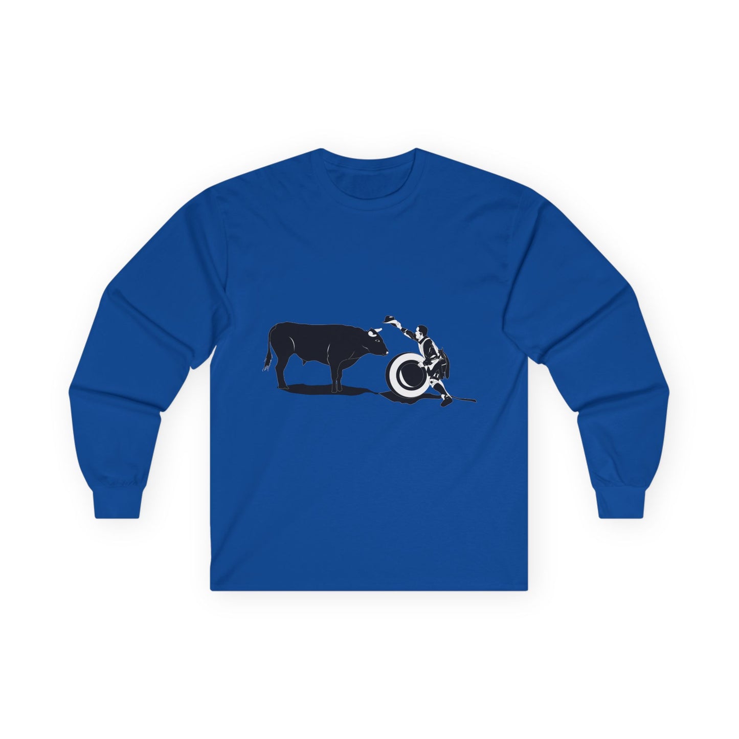 Unisex Ultra Cotton Long Sleeve Tee - Clown and Bull - BW