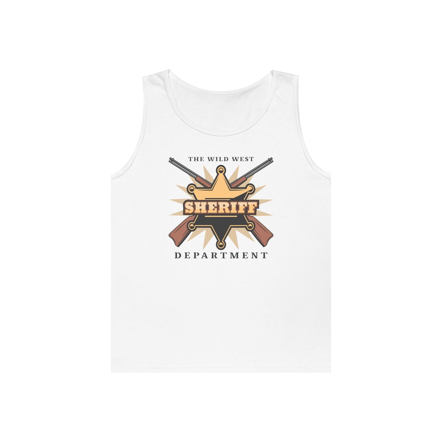 Unisex Heavy Cotton Tank Top - Western Cowboy - The Wild West - Sheriff Department