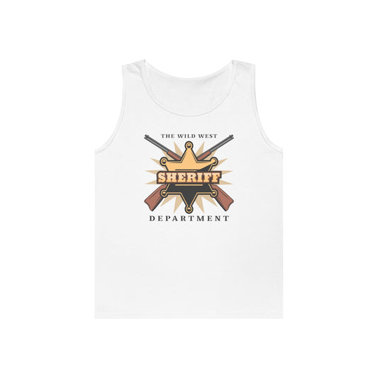 Unisex Heavy Cotton Tank Top - Western Cowboy - The Wild West - Sheriff Department