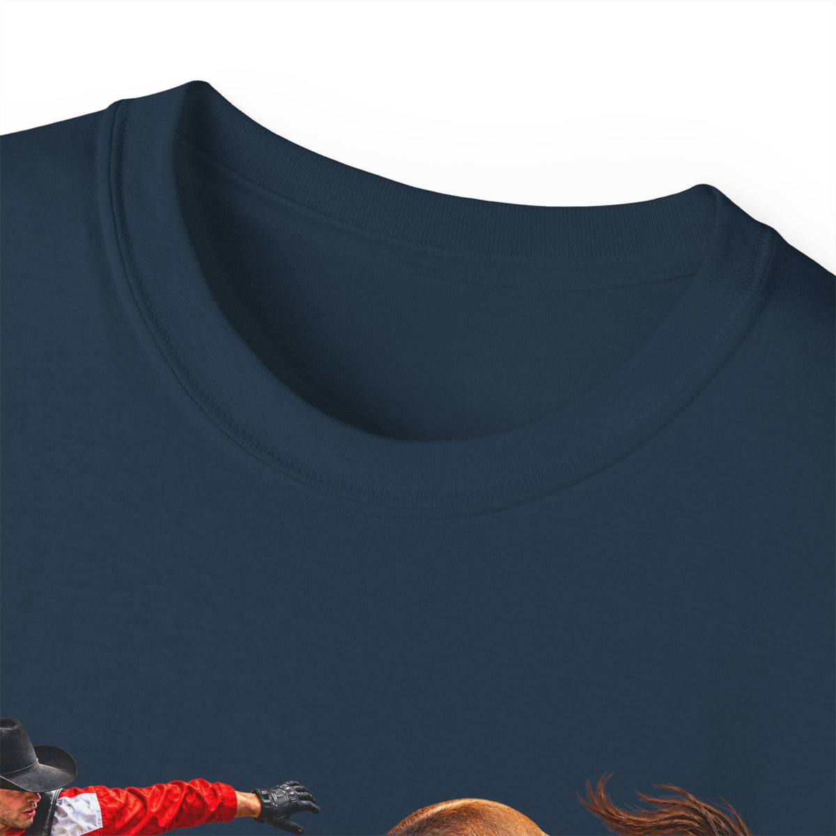 Unisex Ultra Cotton Tee - Cowboys - Bull Chasing Clown - without Text - 3D Transparent