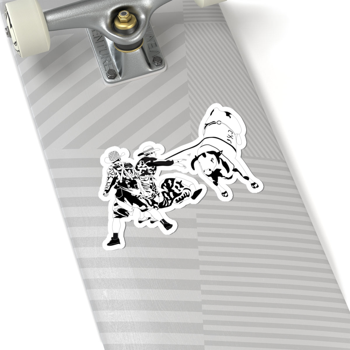 Kiss-Cut Stickers - Clowns and Bull - BW