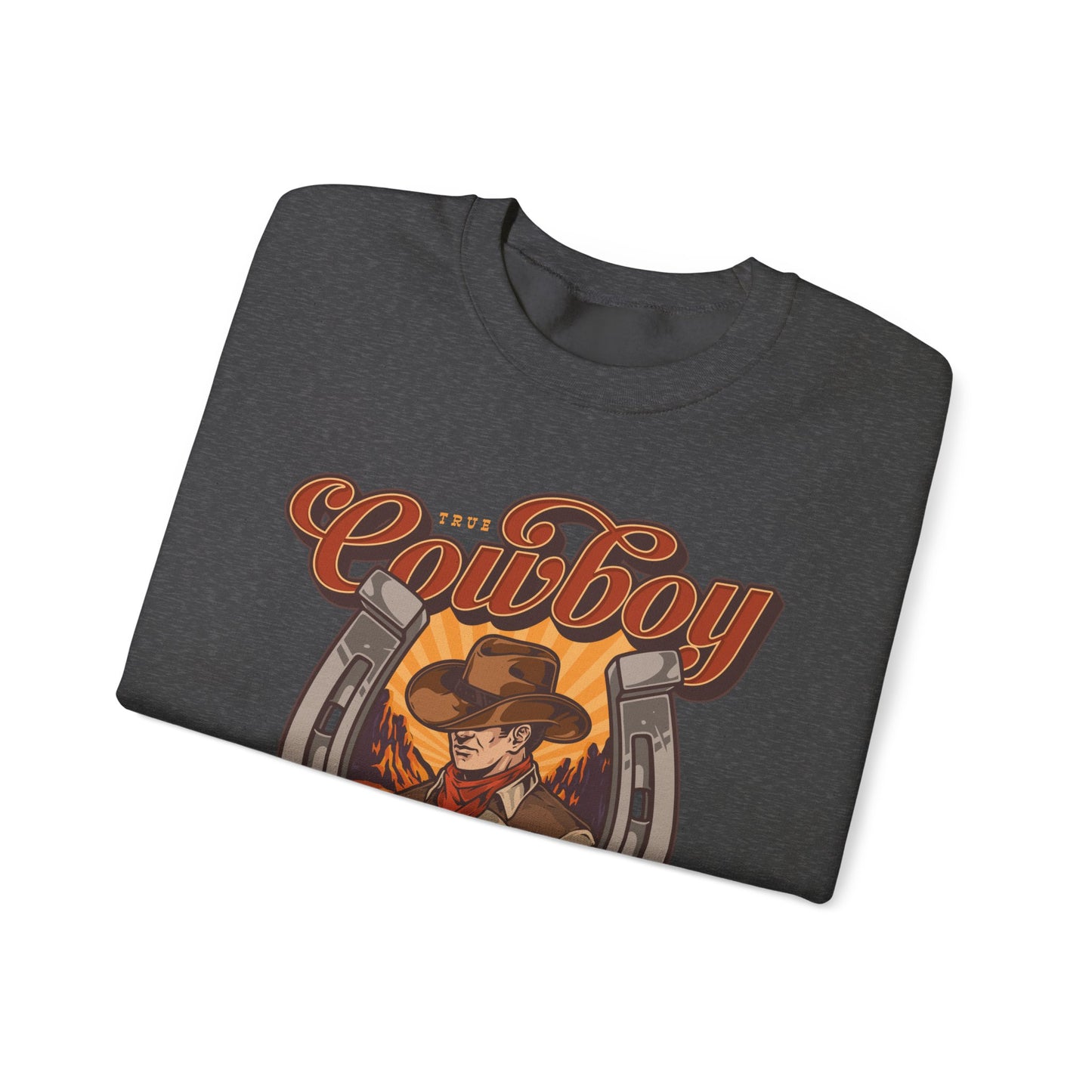 Crewneck Sweatshirt - True Cowboy - Real Wild West