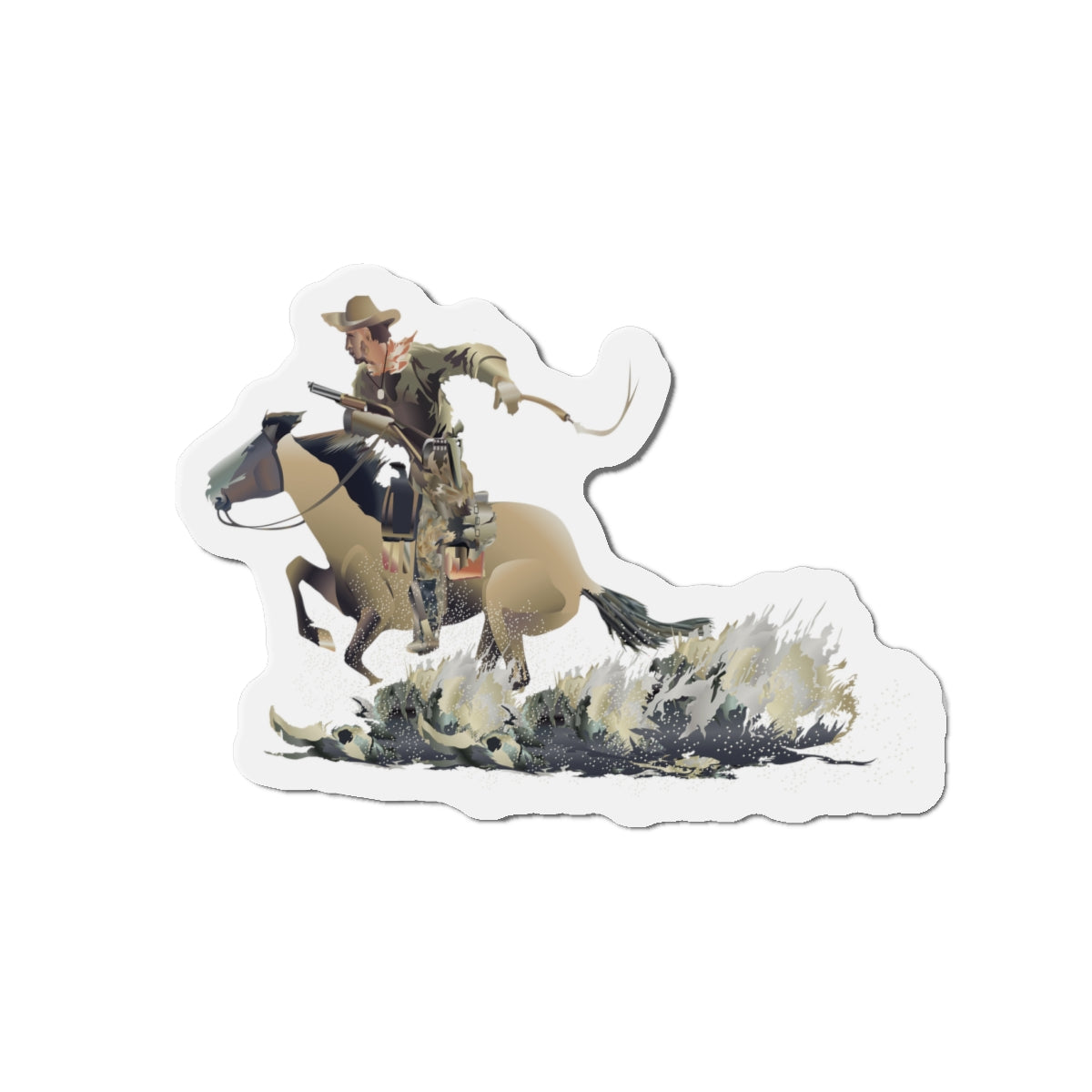 Wild West Cowboy Die-Cut Magnets, Equestrian Decor, Western Style Gifts, Kitchen Accessories, Home Fridge Decorations