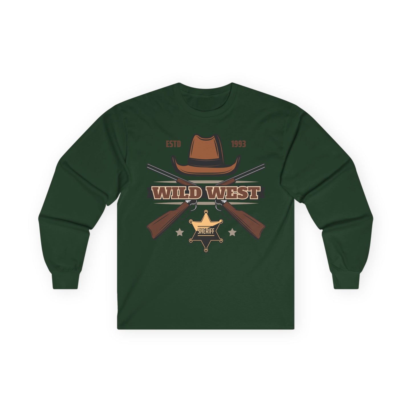 Unisex Ultra Cotton Long Sleeve Tee - Wild West - Sheriff