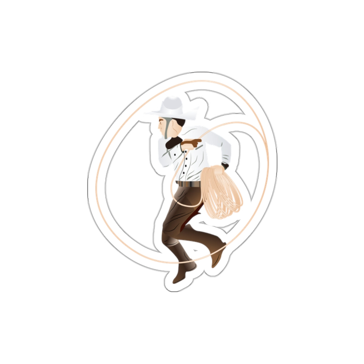 Die-cut stickers - Rodeo - Mexican Cowboy - Lariat