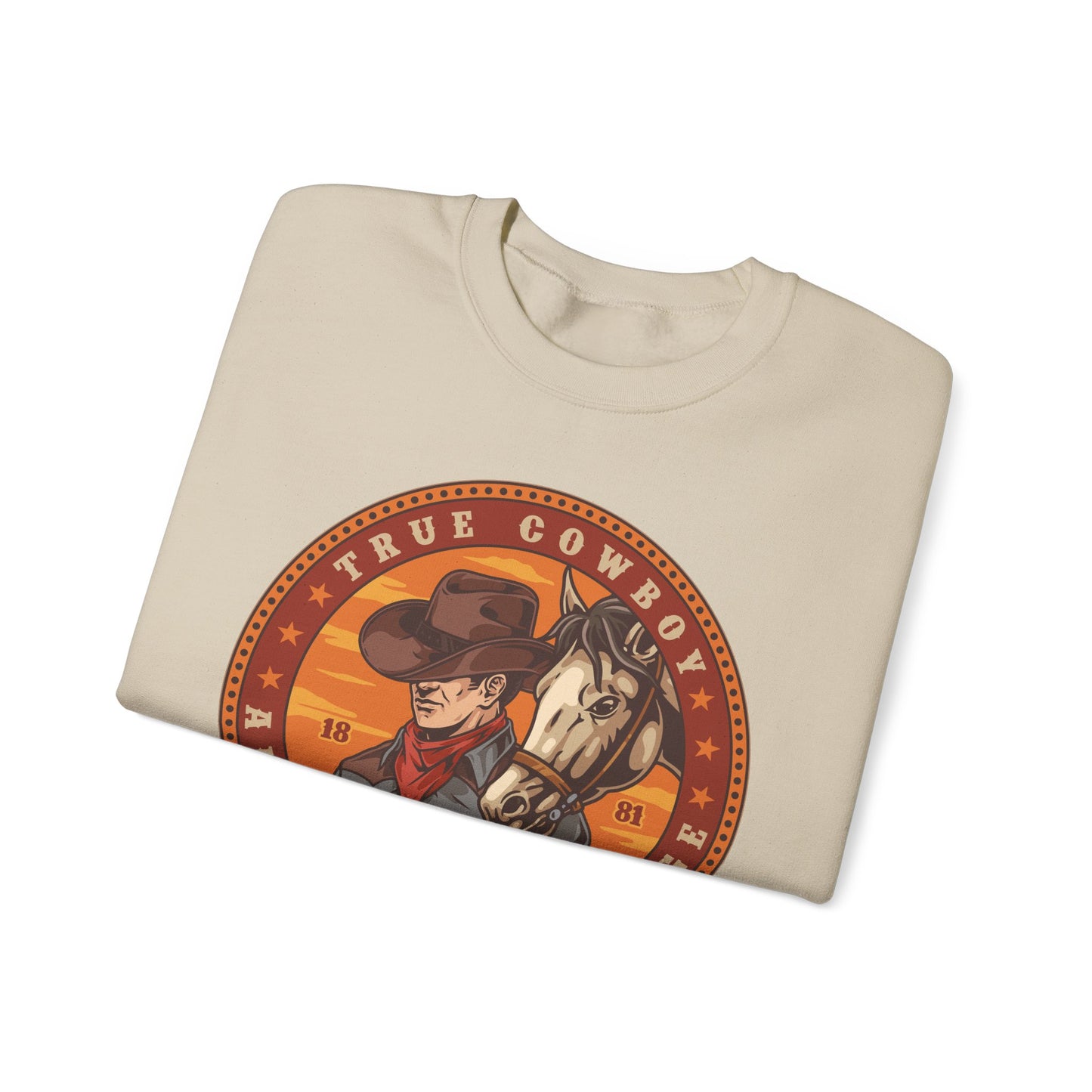 Crewneck Sweatshirt - True Cowboy - American Heritage