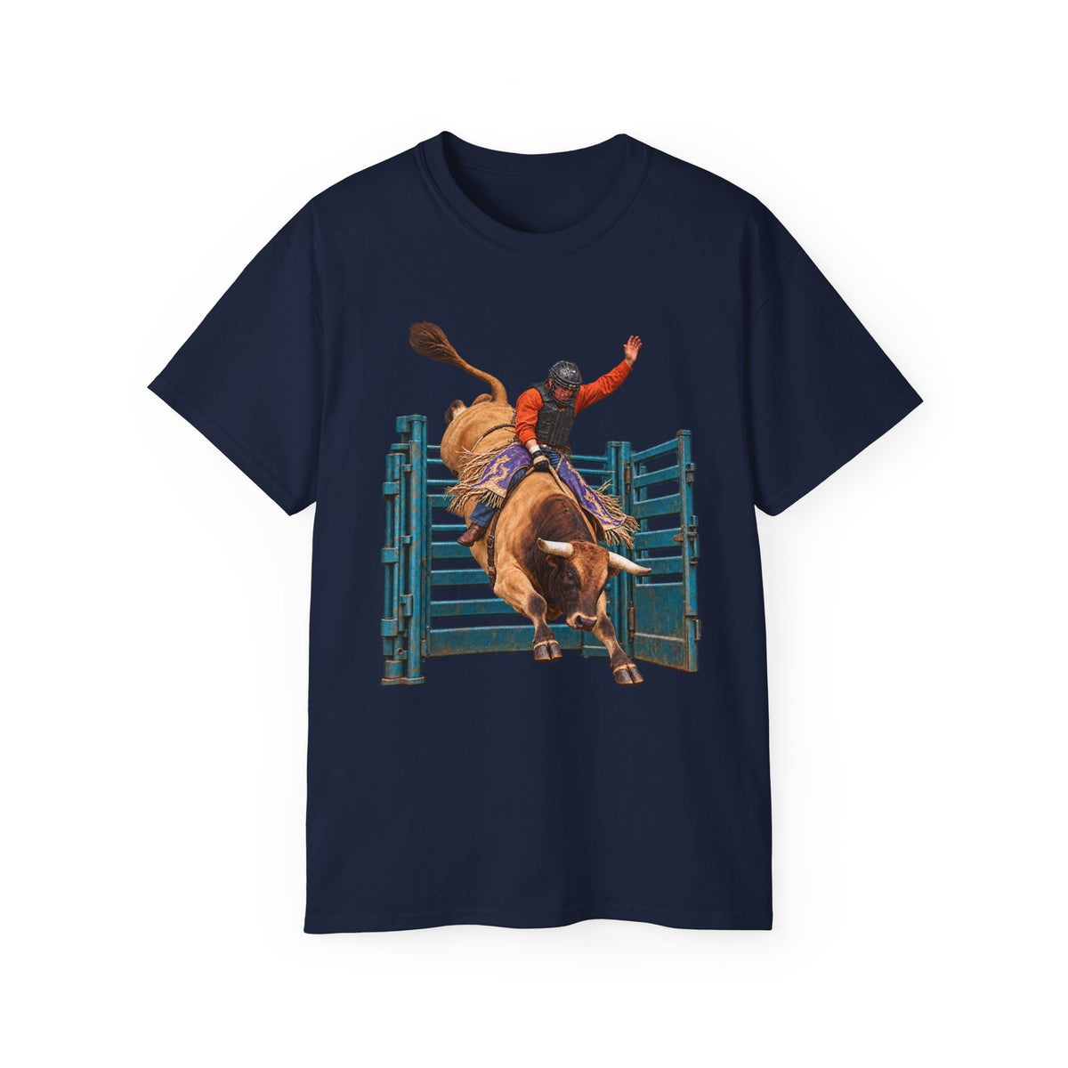 Unisex Ultra Cotton Tee - Cowboys - Bull Rider - Out of the Chute - without Text - 3D Transparent
