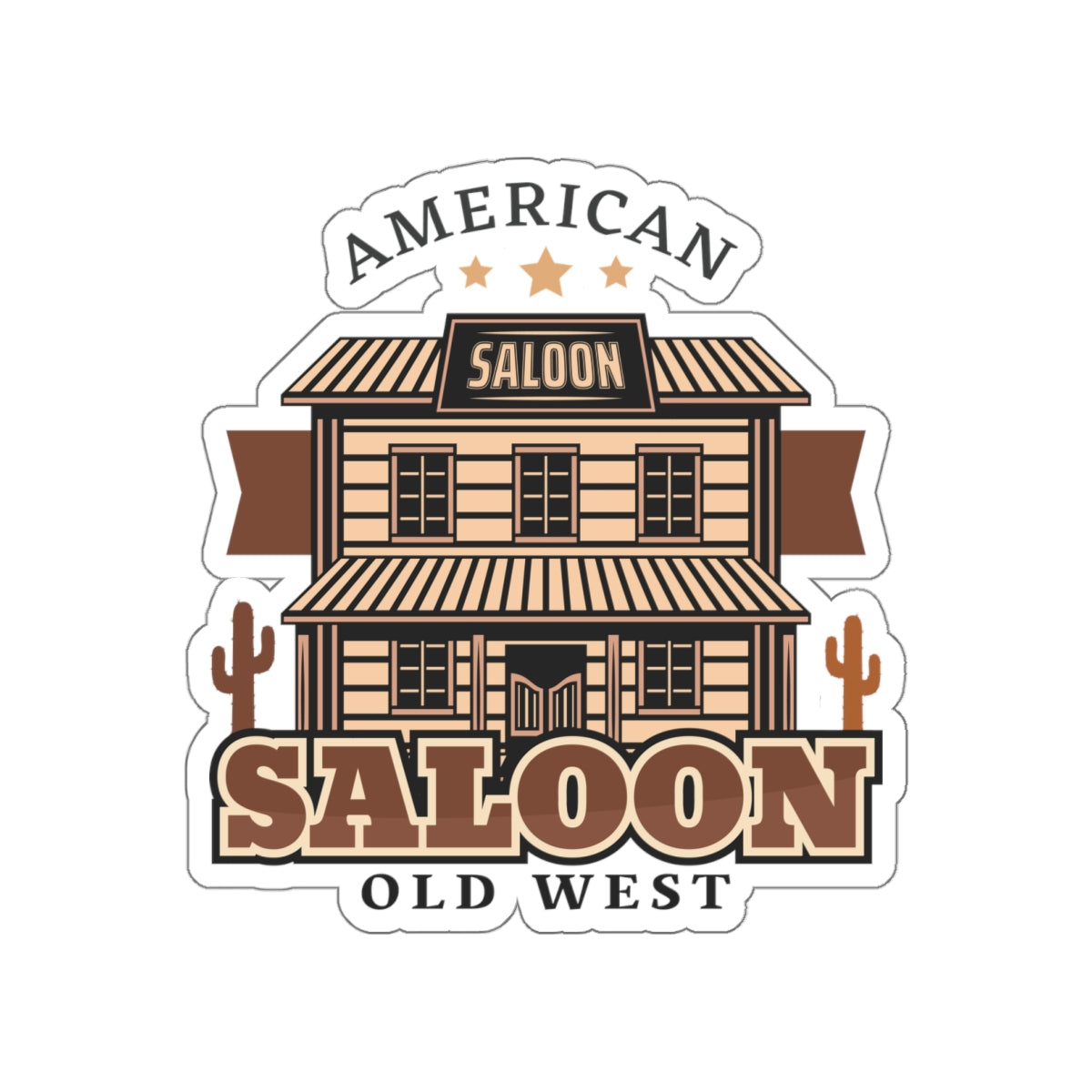 Die-cut stickers - American Cowboy - Saloon - Wild West