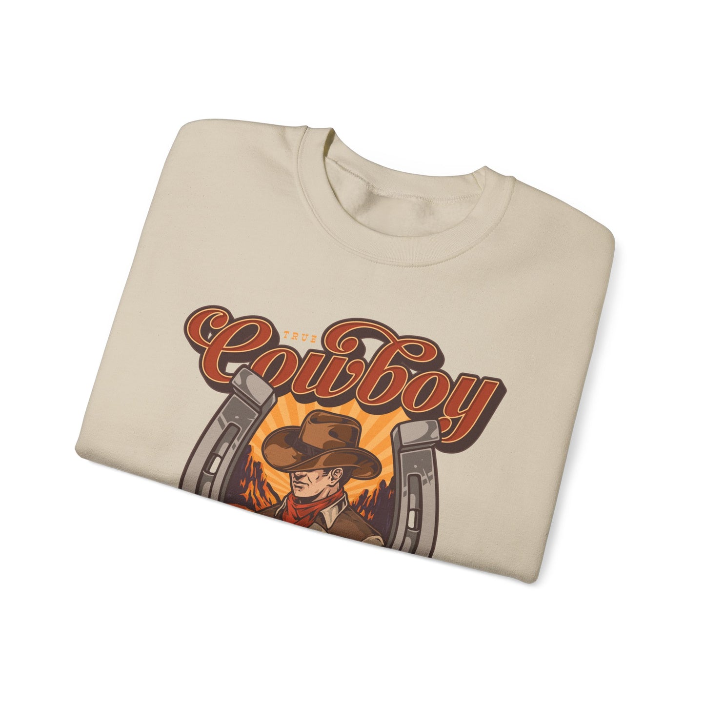 Crewneck Sweatshirt - True Cowboy - Real Wild West