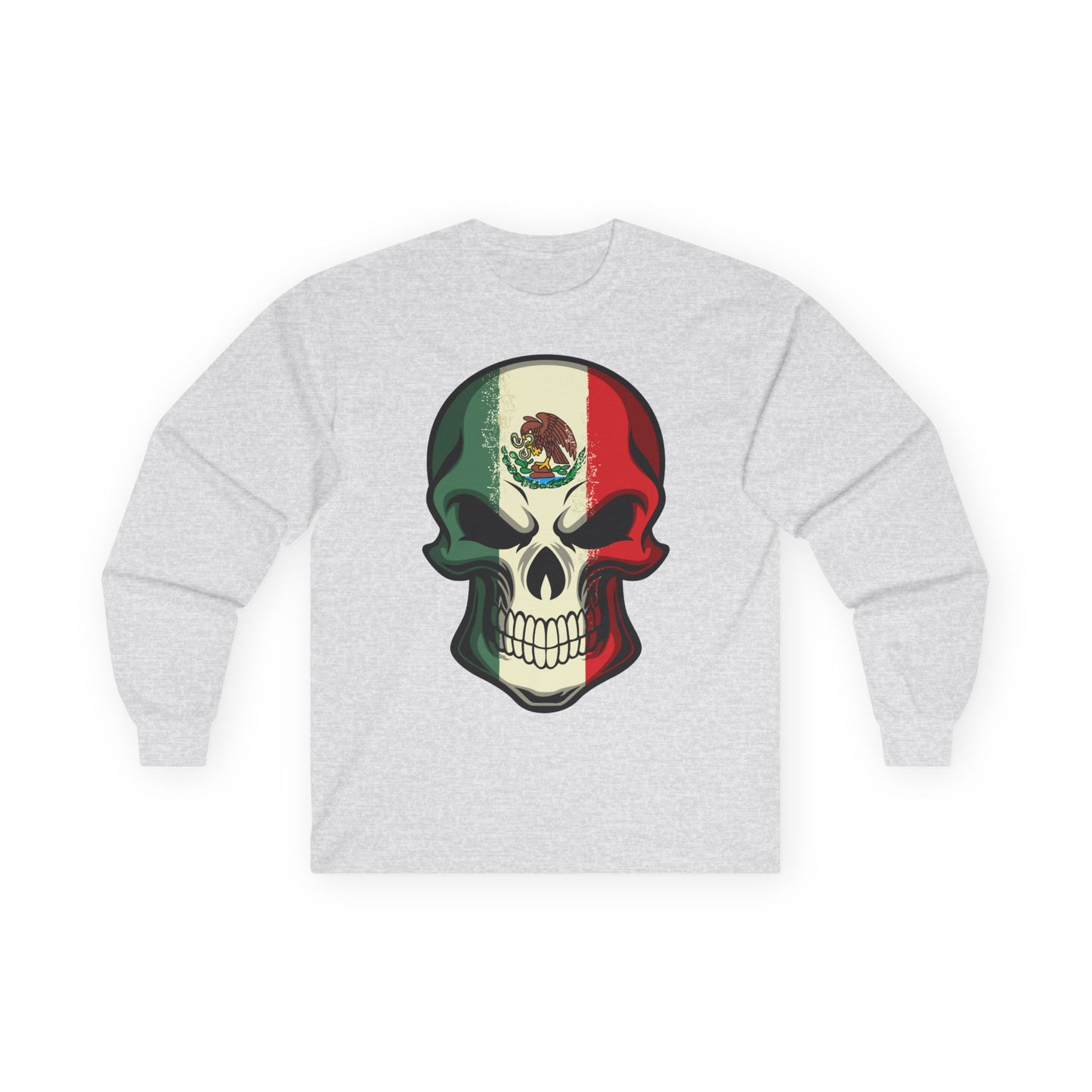 Unisex Ultra Cotton Long Sleeve Tee - Mexican Skull