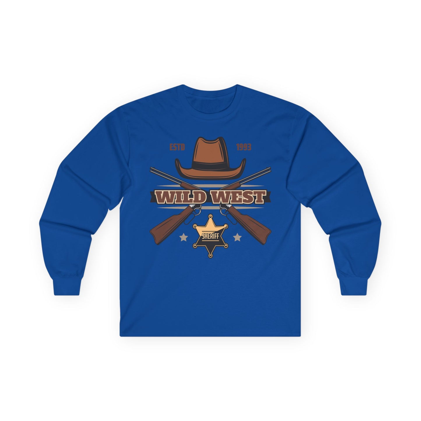Unisex Ultra Cotton Long Sleeve Tee - Wild West - Sheriff