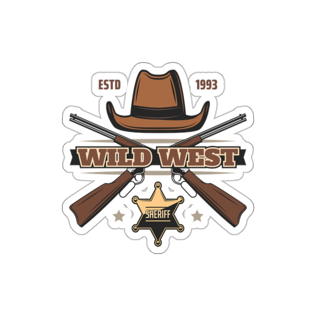 Die-cut stickers - Wild West - Sheriff