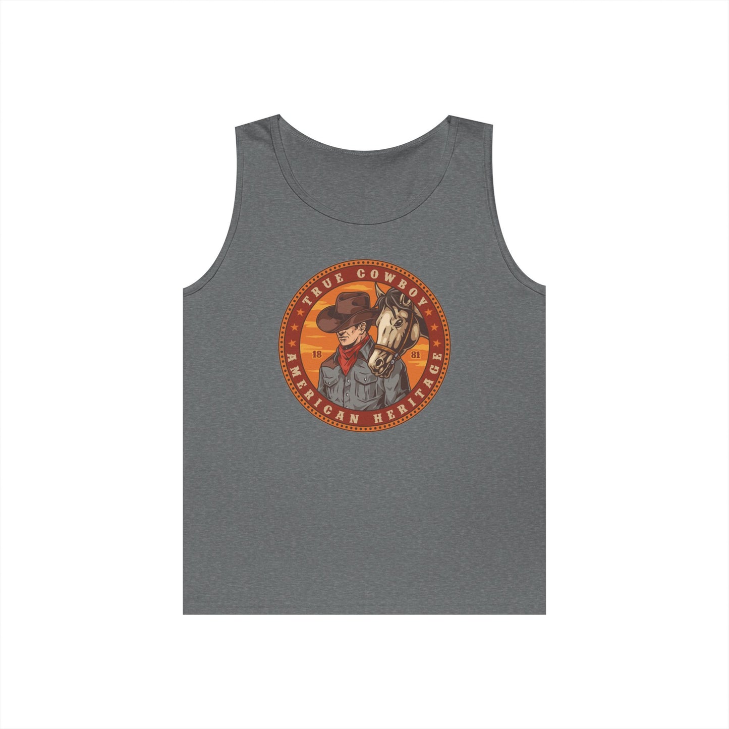 Unisex Heavy Cotton Tank Top - True Cowboy - American Heritage