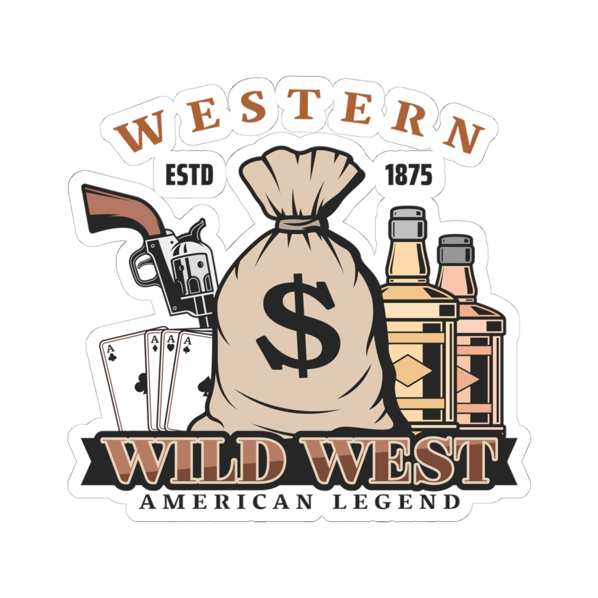 Kiss-Cut Stickers - Western - Wild West - American Legend