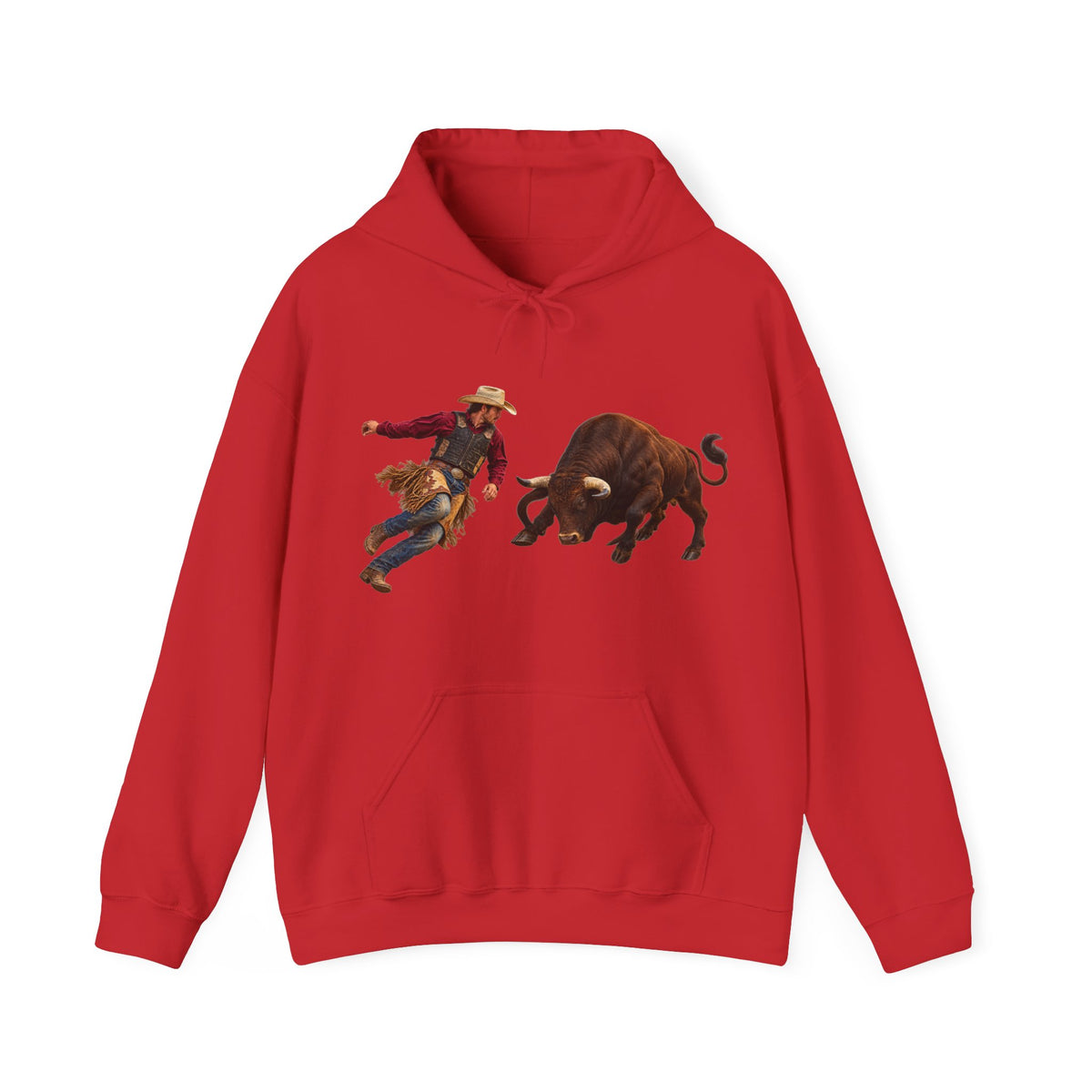Hoodie — Cowboys - Cowboy and Bull - Color - 3D Transparent