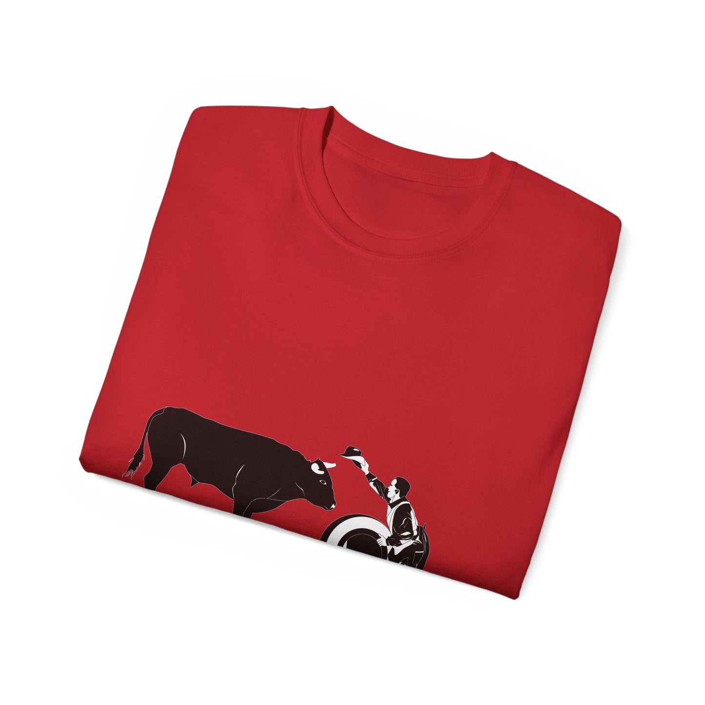 Unisex Ultra Cotton Tee - Clown and Bull - BW