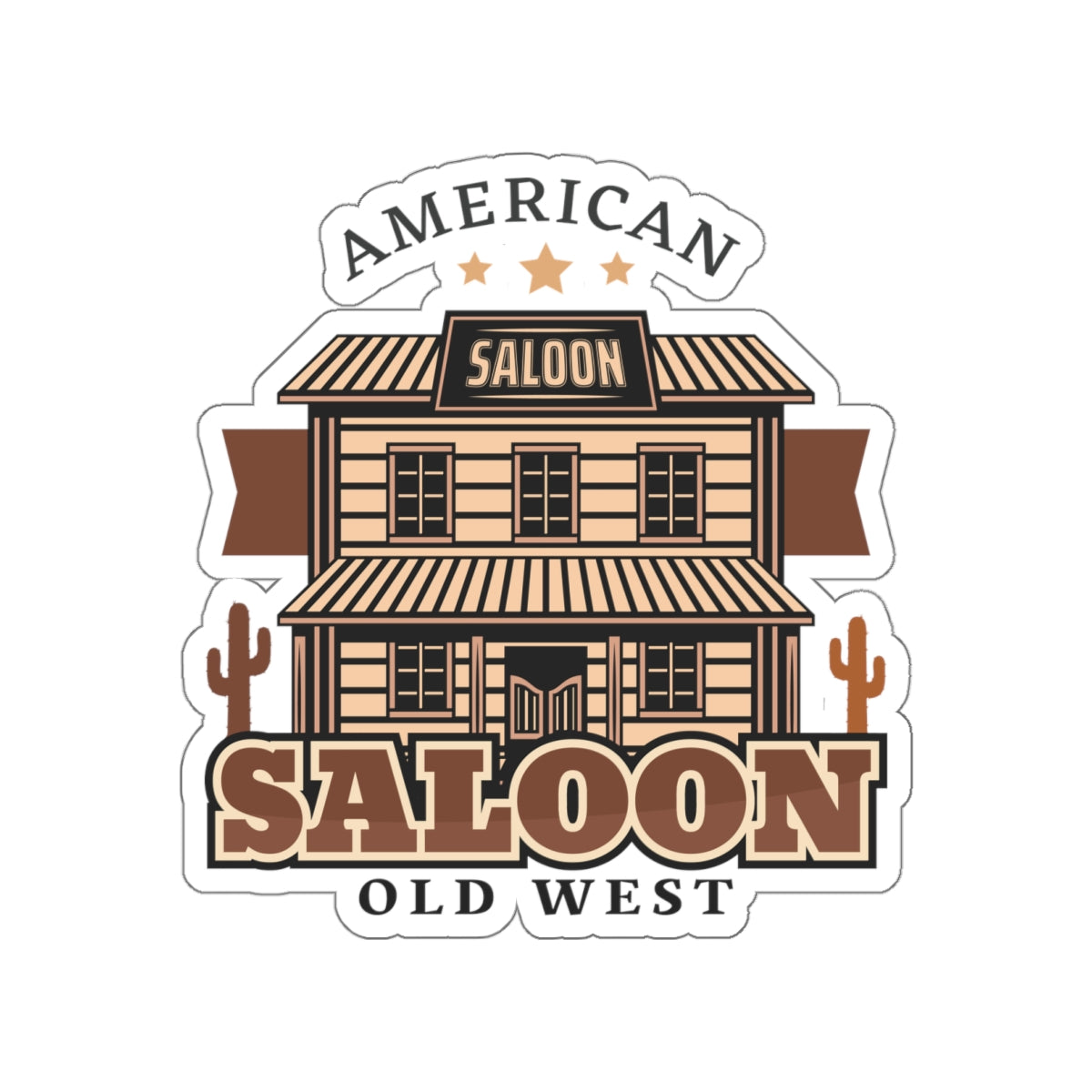Die-cut stickers - American Cowboy - Saloon - Wild West