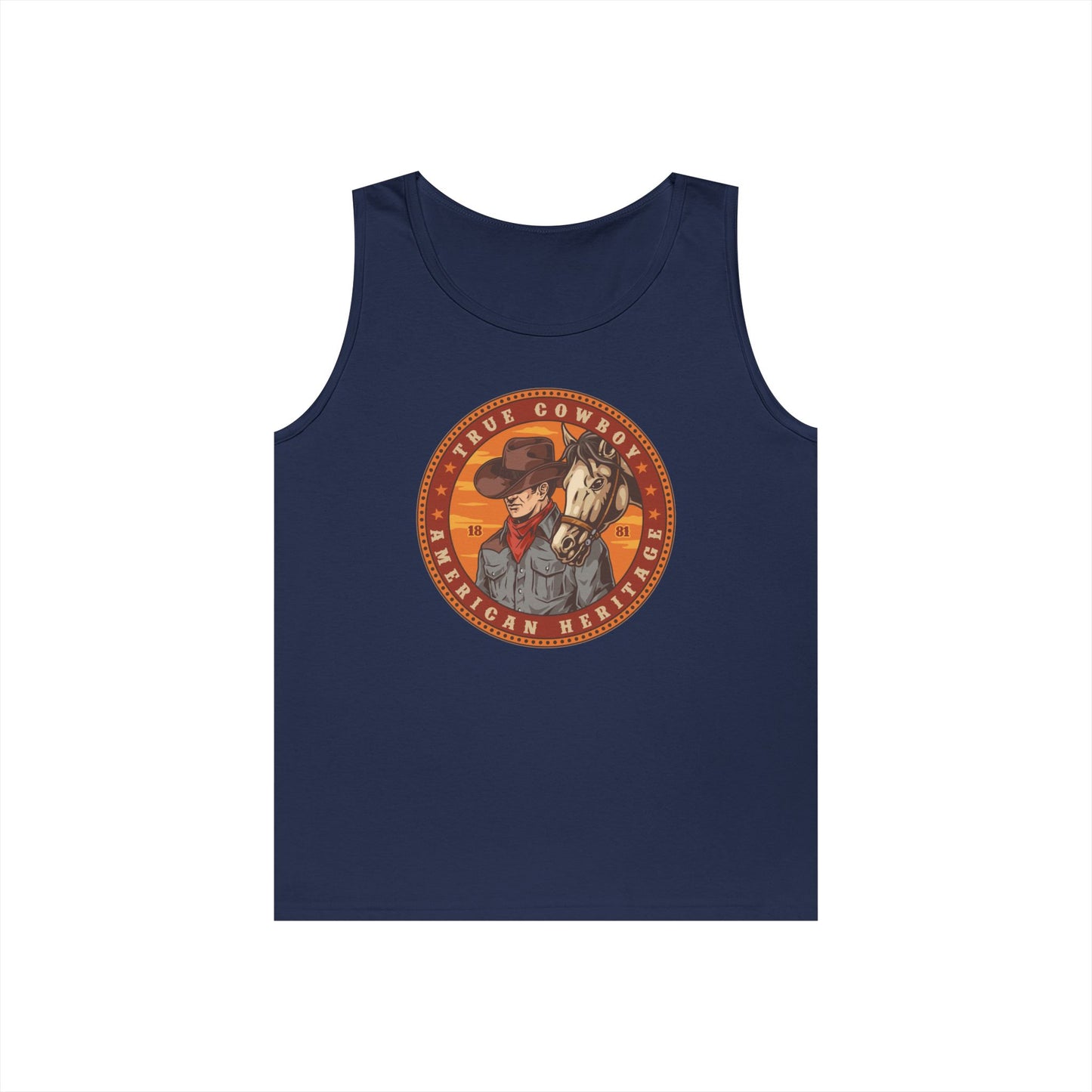 Unisex Heavy Cotton Tank Top - True Cowboy - American Heritage