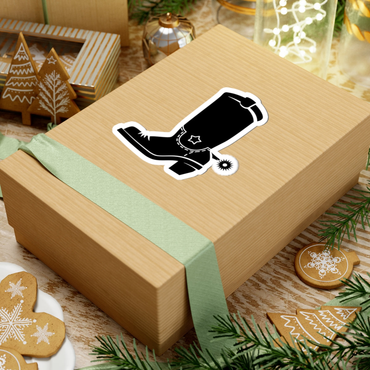 Kiss-Cut Stickers - Western Boot with Spur X 300