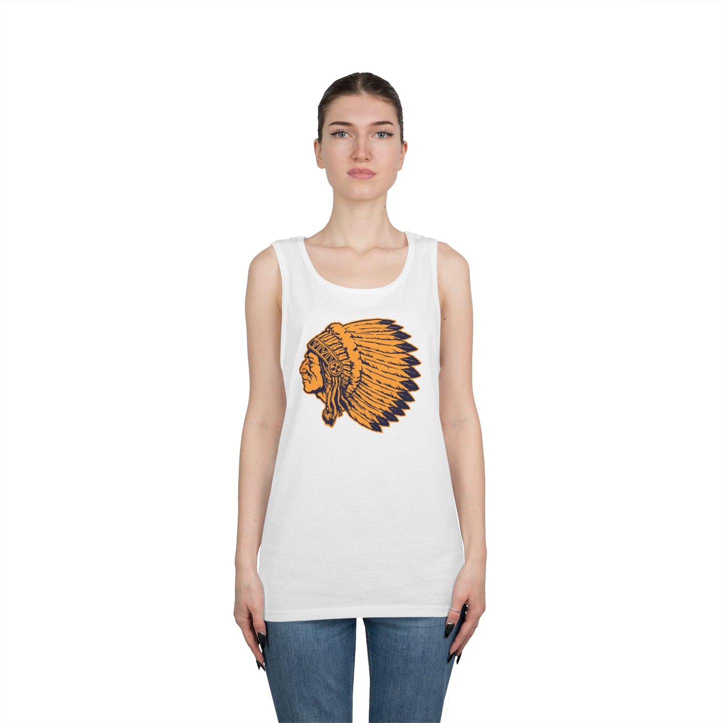 Unisex Heavy Cotton Tank Top - Indian Chief