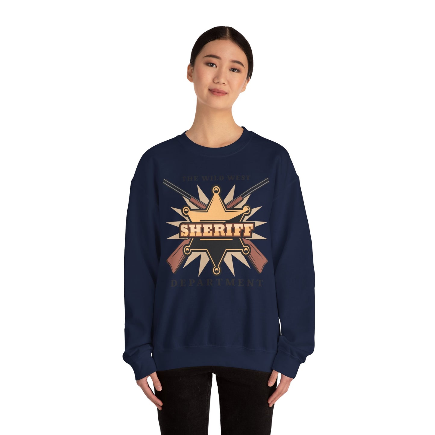 Crewneck Sweatshirt - Western Cowboy - The Wild West - Sheriff Department