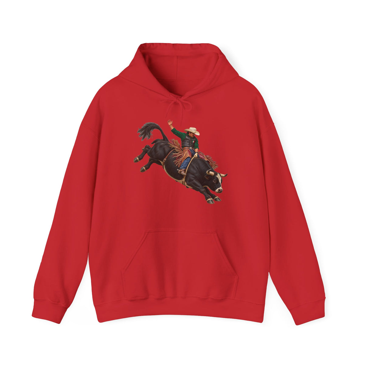 Hoodie — Cowboys - Bull Rider - Latino - without Text - 3D Transparent