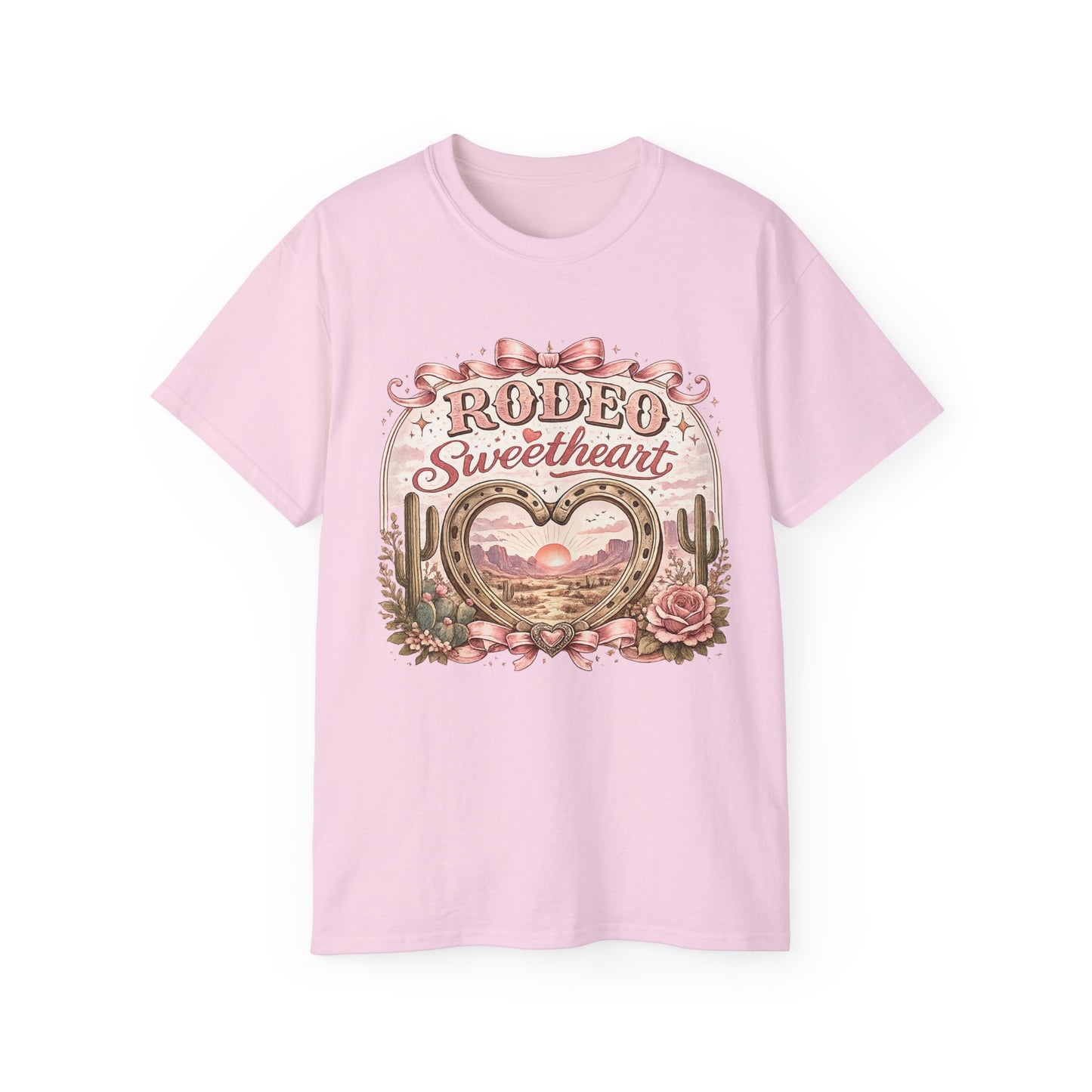 T-Shirt - Rodeo sweetheart with desert blooms