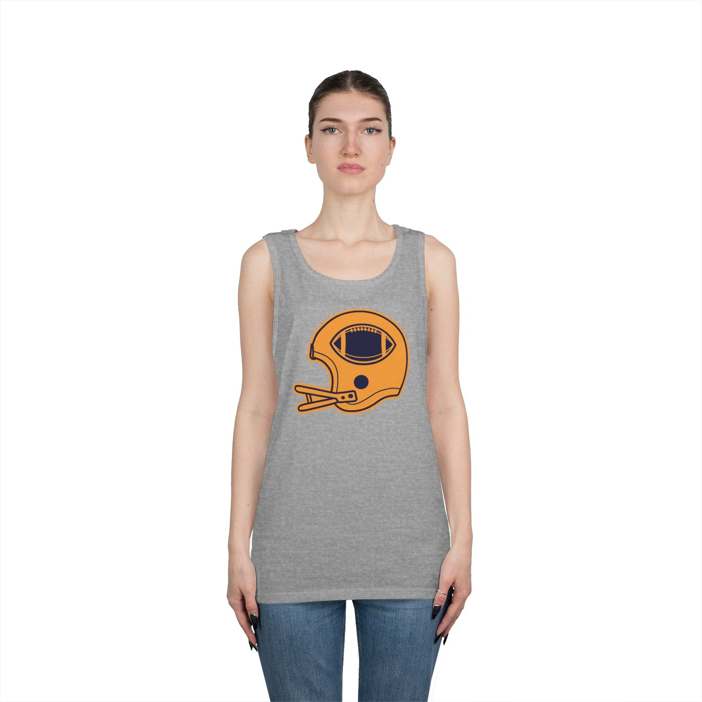 Unisex Heavy Cotton Tank Top - Football Helmet