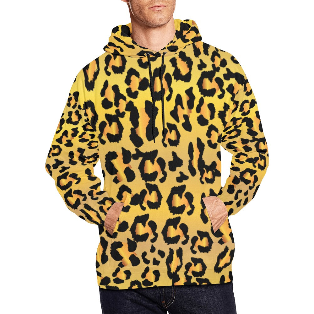 Leopard Camouflage V3 Men's All Over Print Hoodie (USA Size) (Model H13)