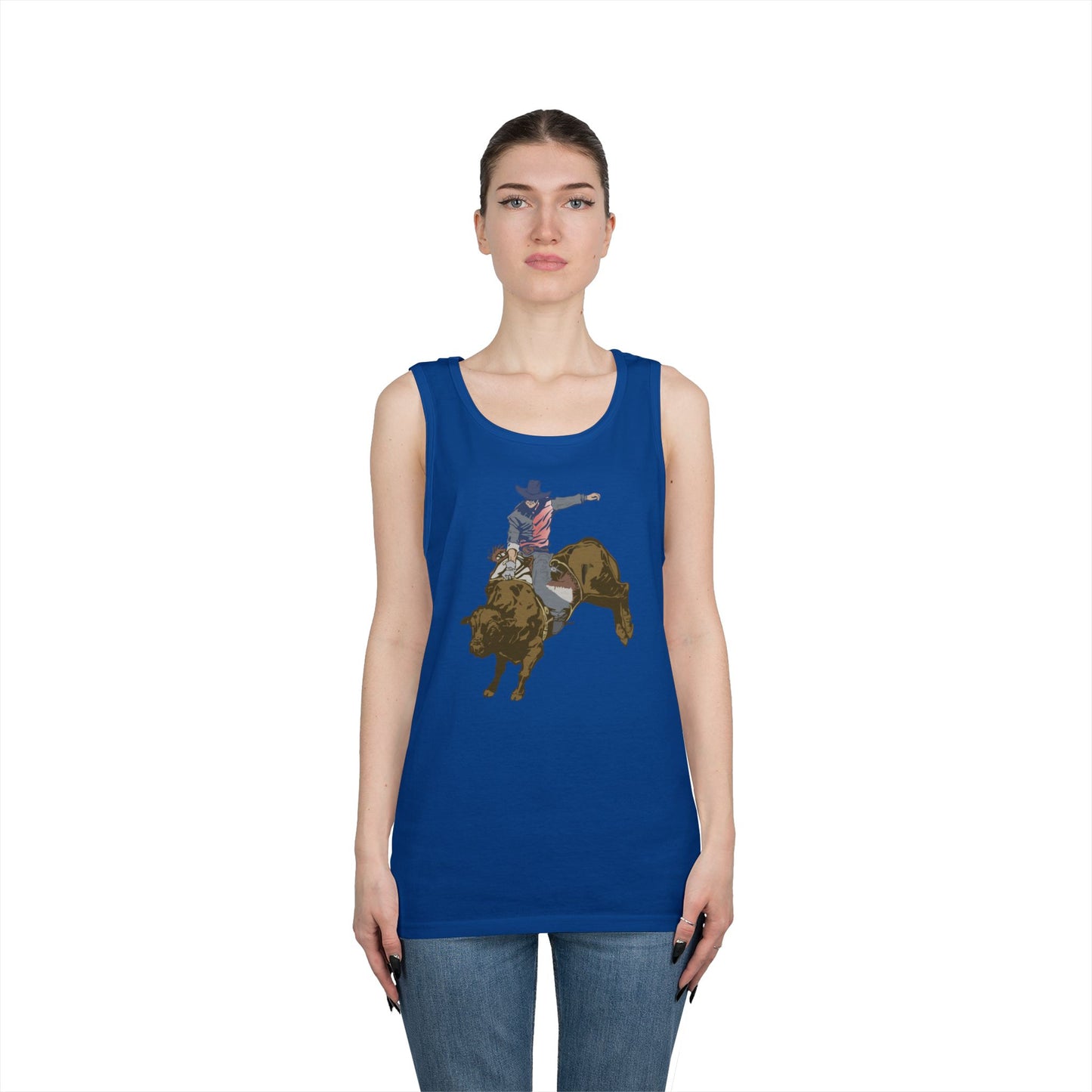 Unisex Heavy Cotton Tank Top - Cowboy - Rodeo