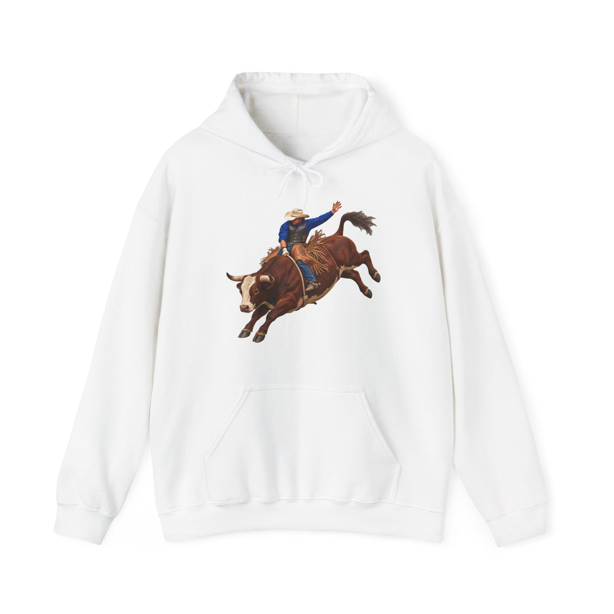 Hoodie — Cowboys - Bull Rider - Mid Ride - without Text - 3D Transparent