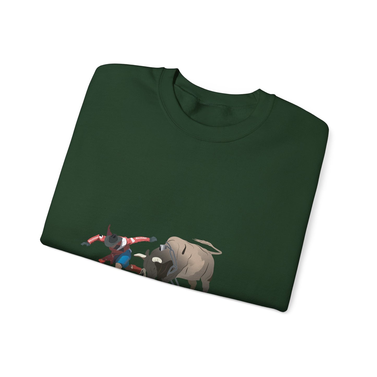 Crewneck Sweatshirt - Rodeo - Bull and Clown