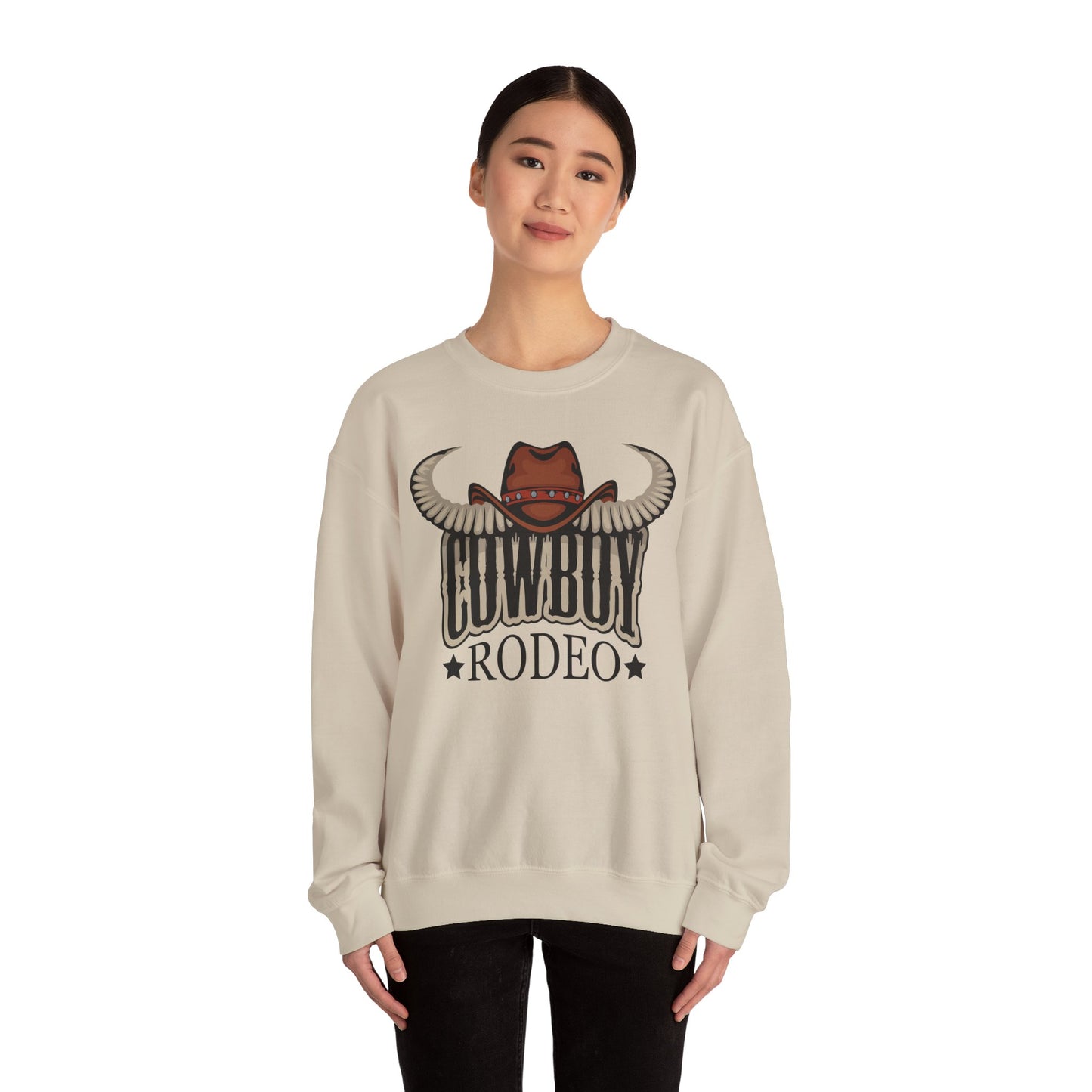 Crewneck Sweatshirt - Cowboy Rodeo - Horn