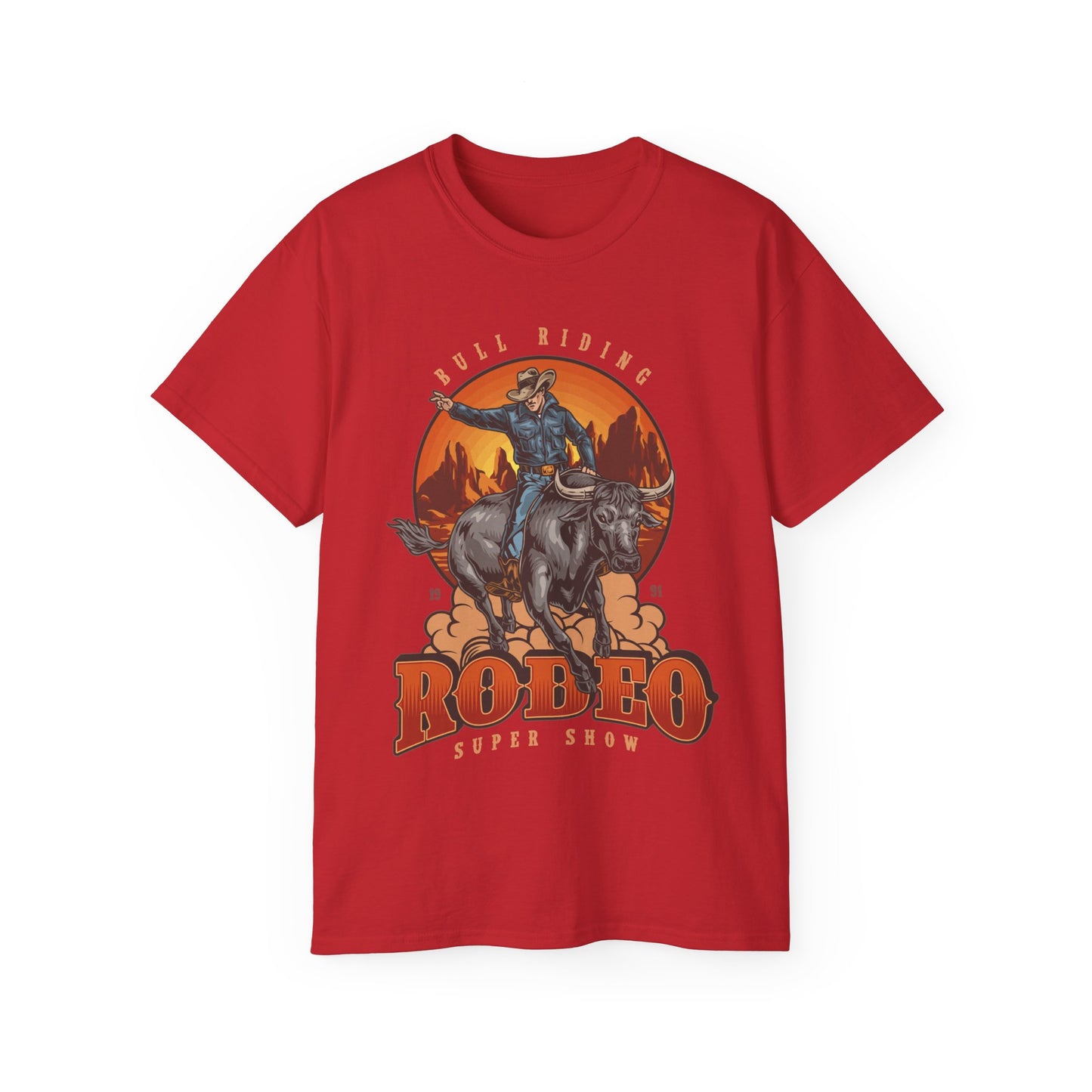 Unisex Ultra Cotton Tee - Bull Riding - Rodeo Super Show