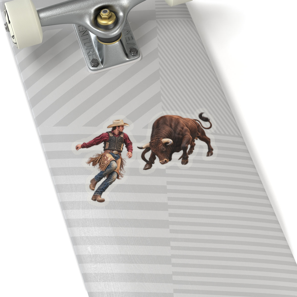Kiss-Cut Stickers - Cowboys - Cowboy and Bull - Color - 3D Transparent