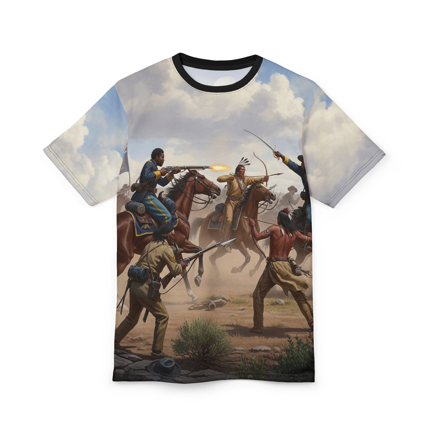 All Over Print Tee - 9th Calvary 'Buffalo Soldiers' Indian Fight