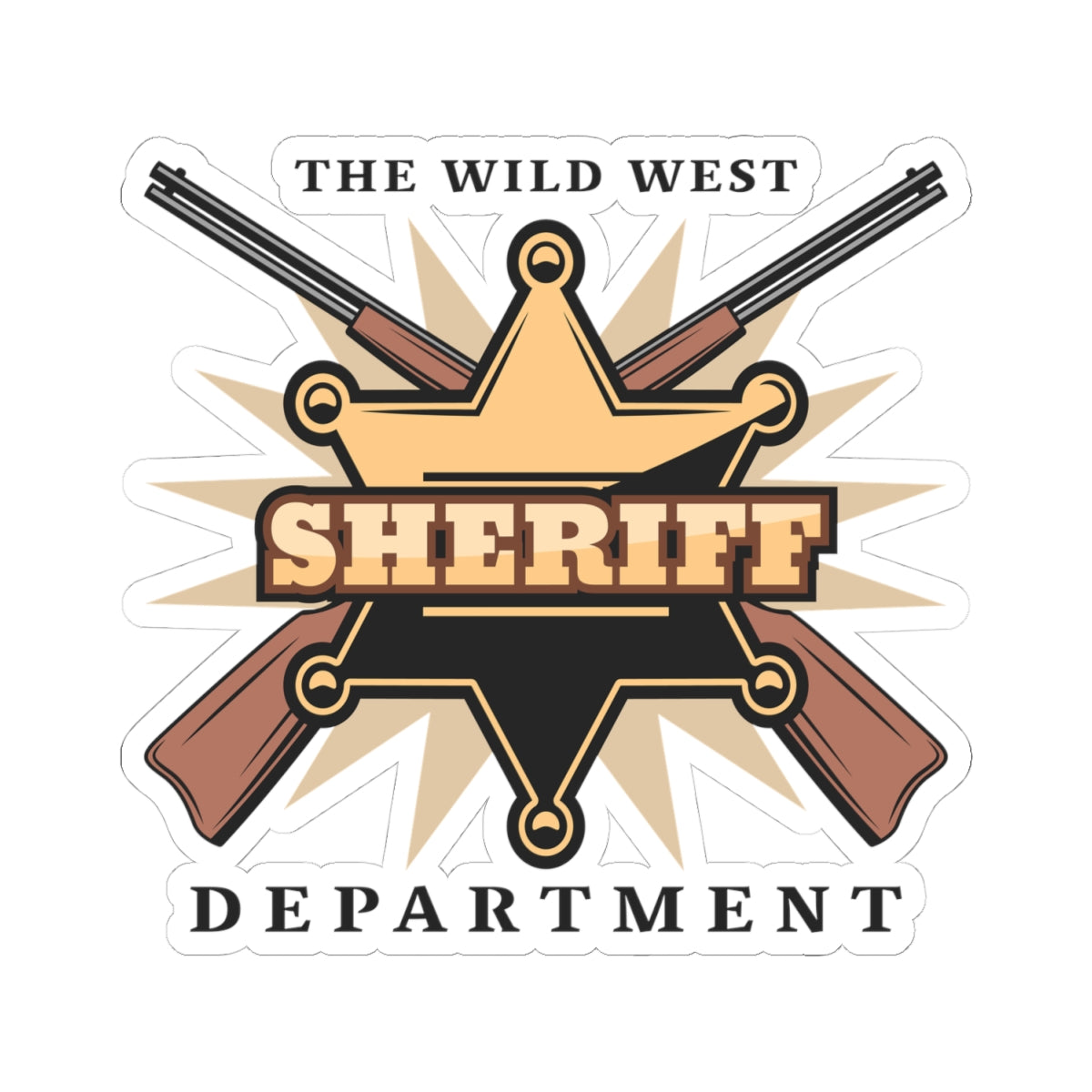 Kiss-Cut Stickers - Western Cowboy - The Wild West - Sheriff Department