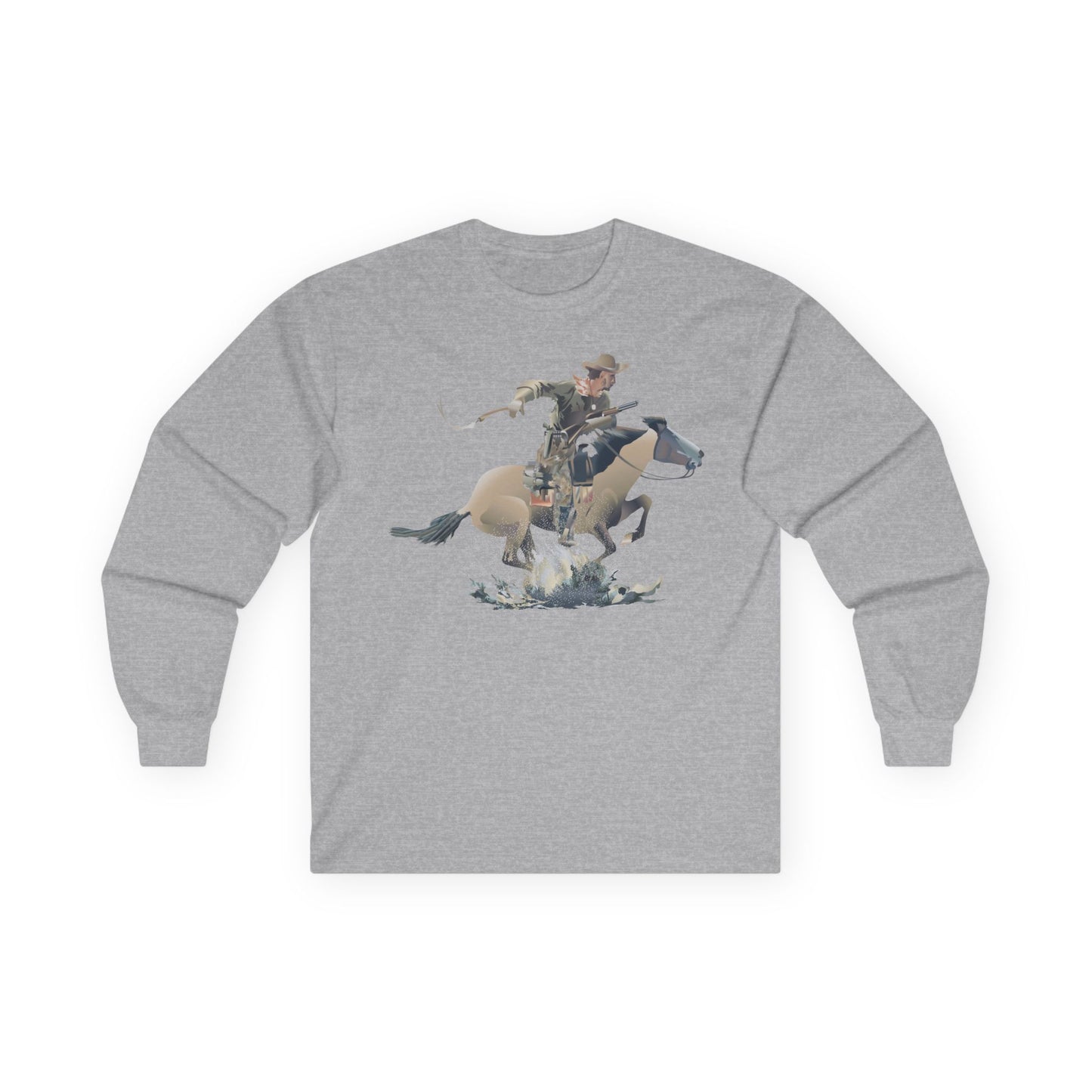 Unisex Ultra Cotton Long Sleeve Tee - COWBOY