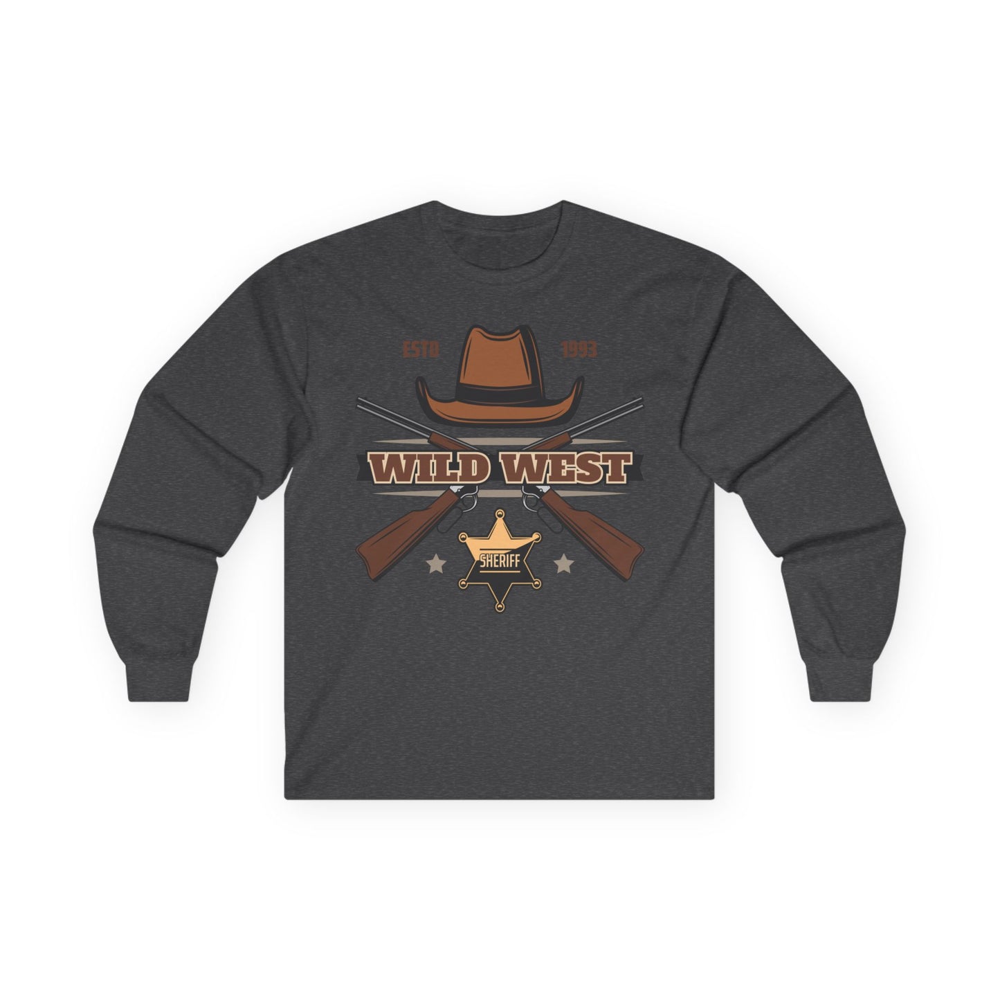 Unisex Ultra Cotton Long Sleeve Tee - Wild West - Sheriff