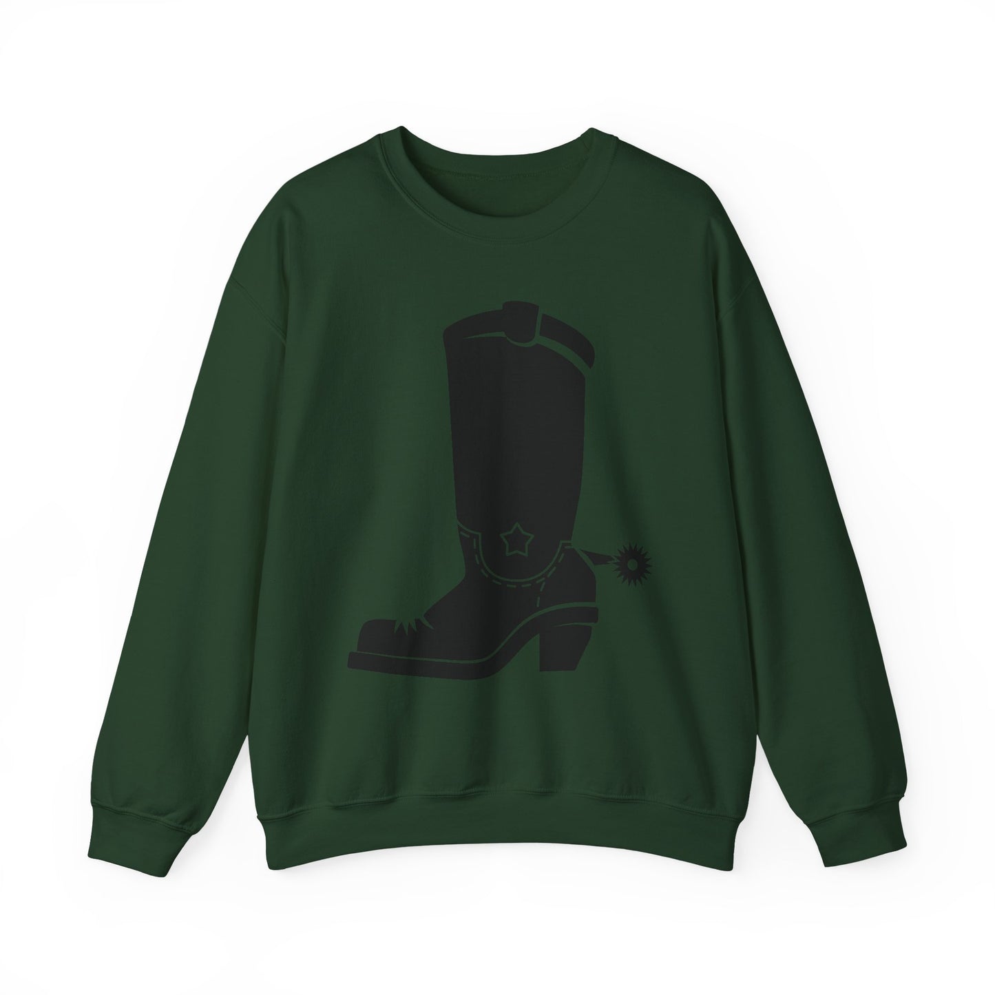 Crewneck Sweatshirt - Western Boot with Spur X 300