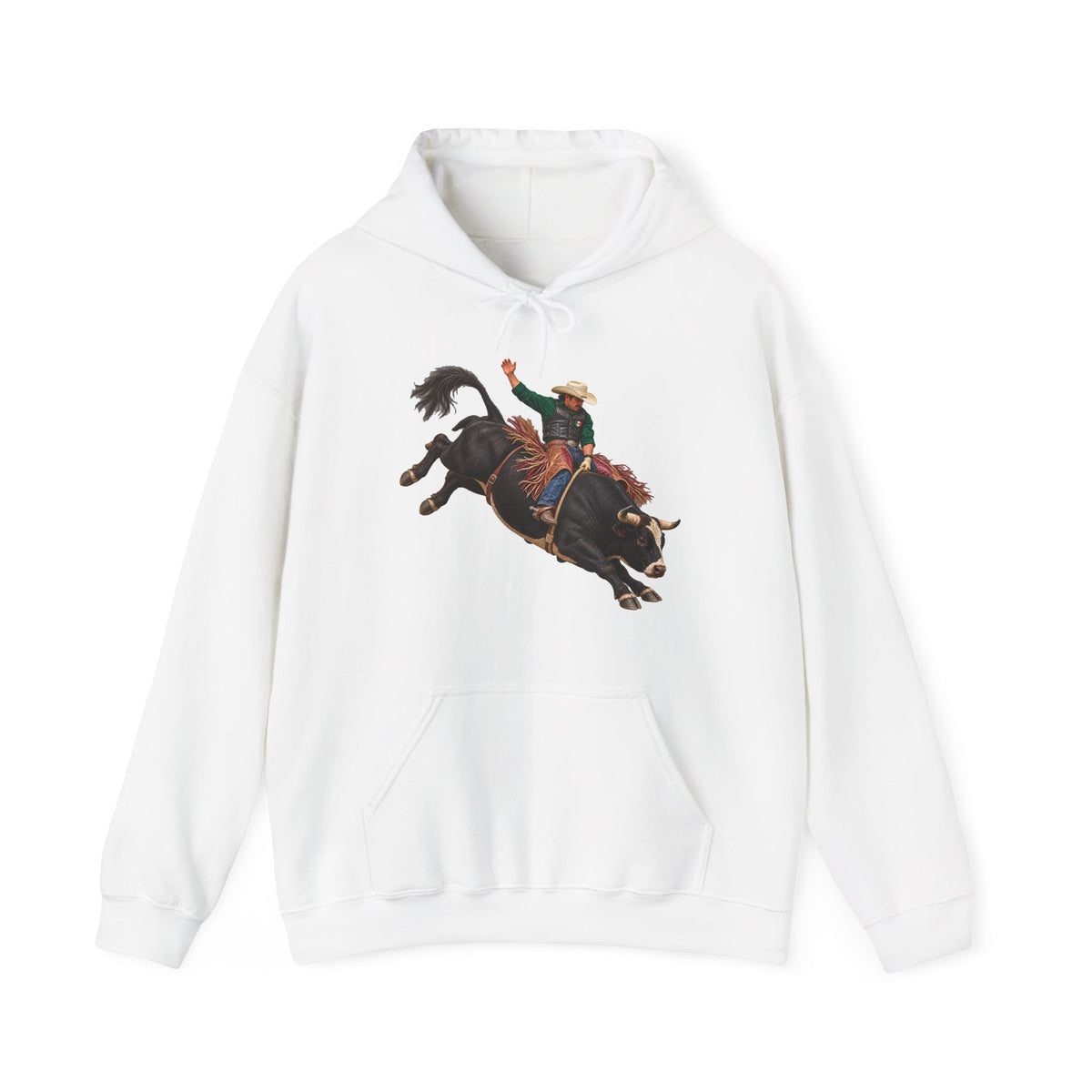 Hoodie — Cowboys - Bull Rider - Latino - without Text - 3D Transparent