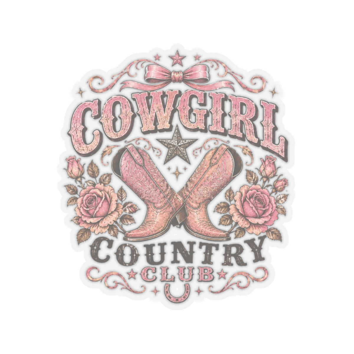 Kiss-Cut Sticker — Cowgirl Country Club