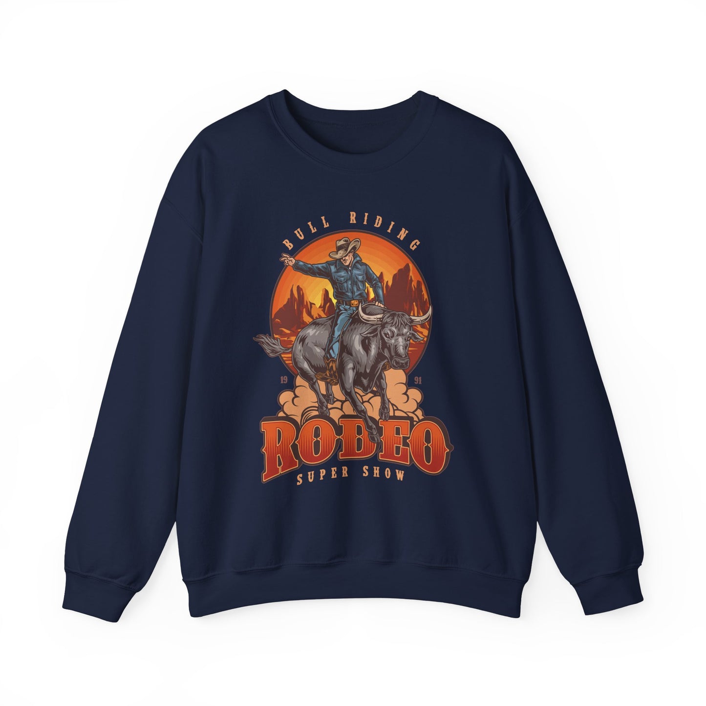 Crewneck Sweatshirt - Bull Riding - Rodeo Super Show