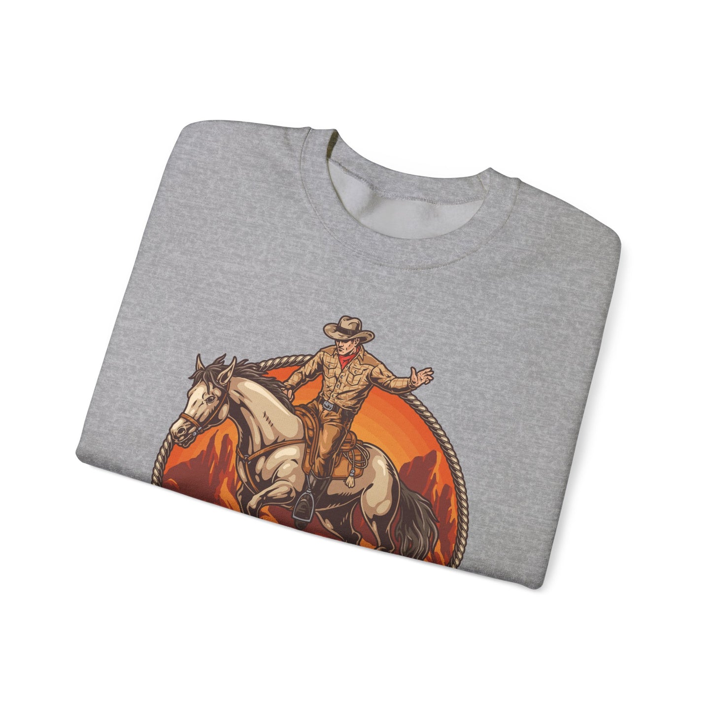 Crewneck Sweatshirt - Rodeo Cowboy - Texas