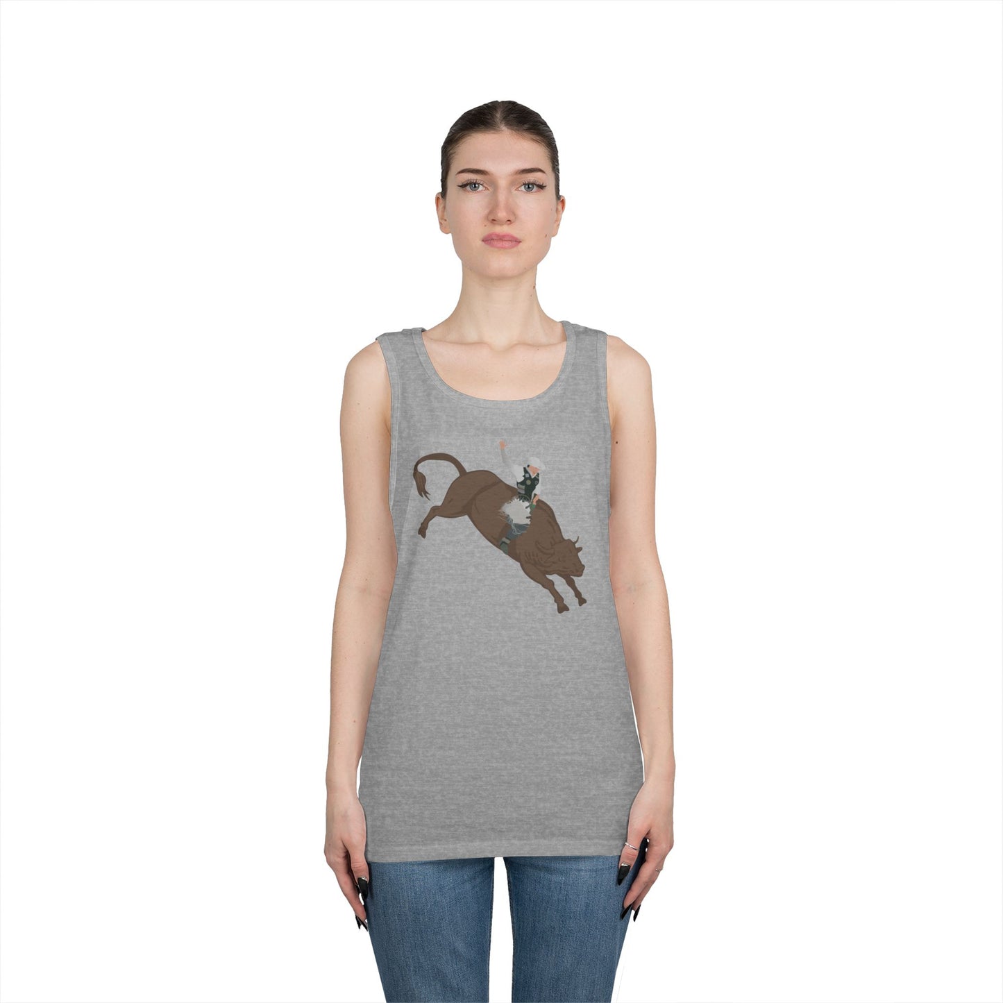 Unisex Heavy Cotton Tank Top - Cowboy - V2