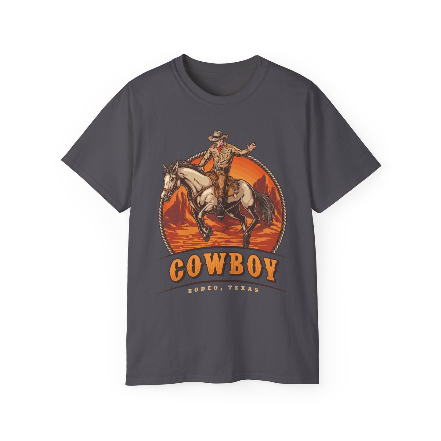 Western Rodeo Cowboy Tee - Fun Casual Shirt for Rodeo Fans, Gift for Country Lovers, Festival Outfit, Everyday Wear, Rodeo Apparel - Rodeo Cowboy - Texas