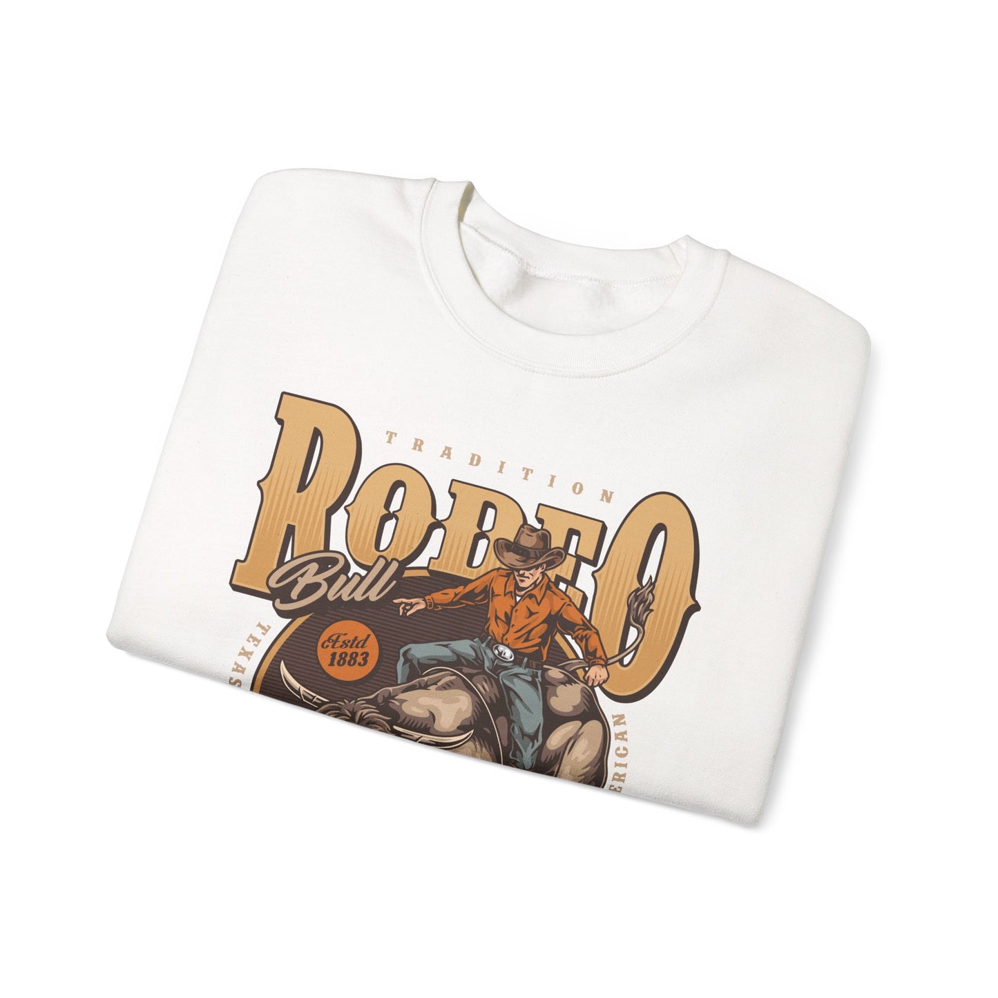 Crewneck Sweatshirt - Tradition Rodeo Bull - Real Cowboys