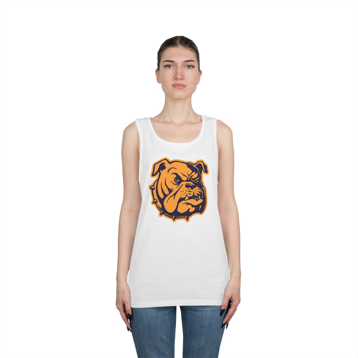 Unisex Heavy Cotton Tank Top - Bulldog Head