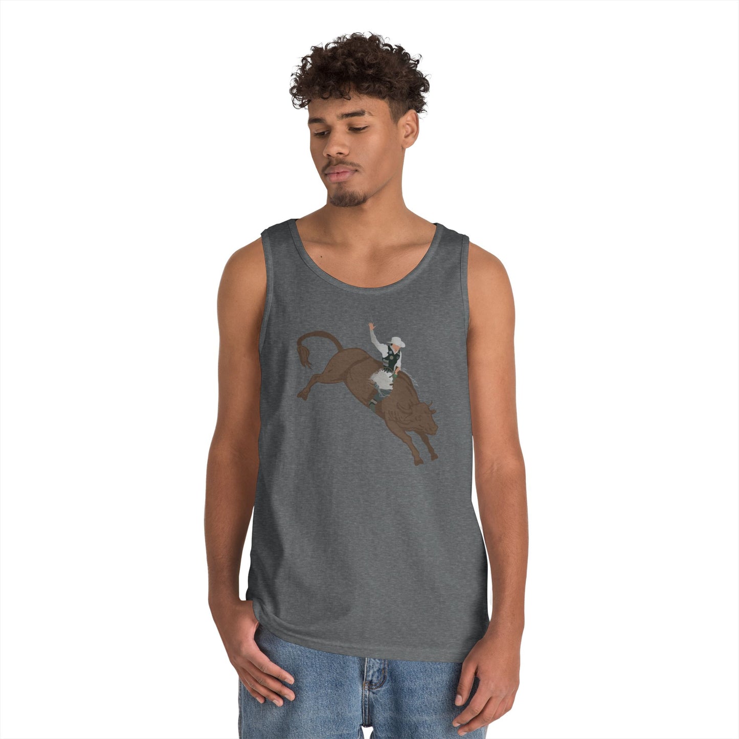 Unisex Heavy Cotton Tank Top - Cowboy - V2
