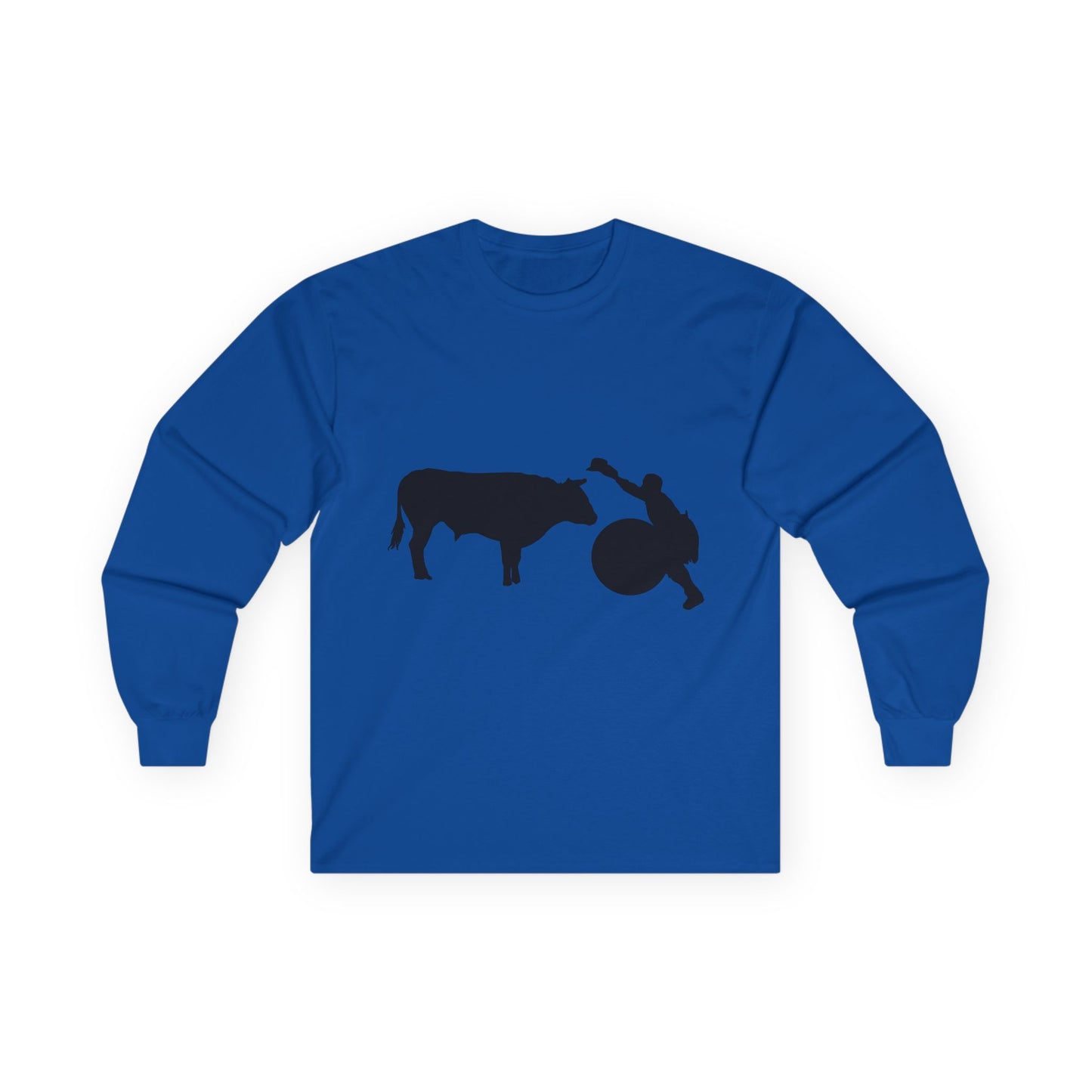 Unisex Ultra Cotton Long Sleeve Tee - Clown and Bull - Silhouette - V2